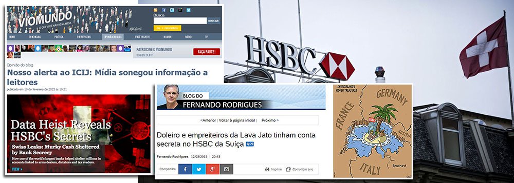 Blog de Luiz Carlos Azenha questiona Consórcio Internacional de Jornalistas Investigativos por ter escolhido apenas um investigador no Brasil, o jornalista Fernando Rodrigues, e apenas uma empresa de mídia, o UOL-Grupo Folha, para apurar e divulgar as contas do HSBC no caso Swissleaks: “Uma vez que o ICIJ nunca publicará a lista completa de clientes brasileiros do HSBC, como estaremos certos de que nomes não mencionados não escondem segredos sobre os quais a sociedade brasileira tem o direito de saber?”