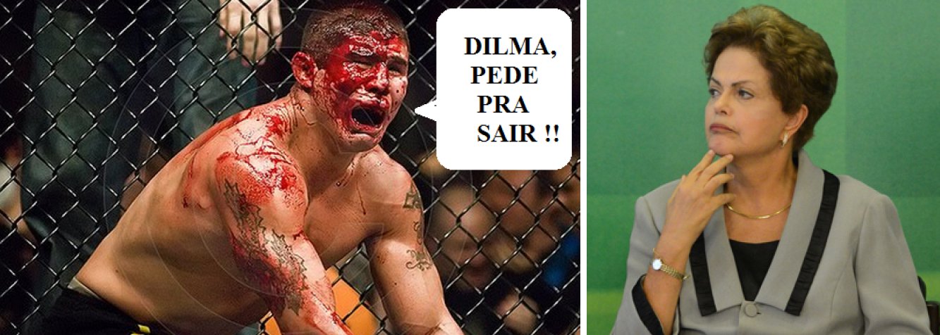 "Valer-se de pessoas que usam os punhos e pés em vez do cérebro para fazer pregações intelectuais faz todo sentido em um momento como este. A política brasileira, atualmente, em tudo se assemelha a essas arenas sangrentas. Agora, mais do que antes", diz Eduardo Guimarães, do Blog da Cidadania, sobre o protesto contra a presidente Dilma feito pelo lutador lutador Gilbert “Durinho” Burns