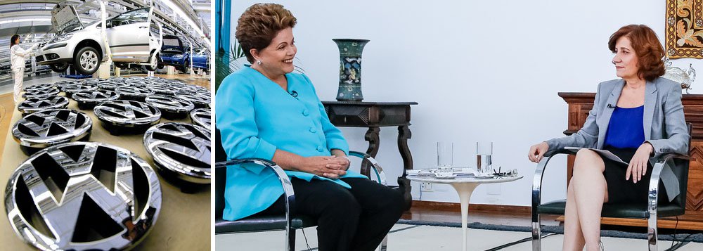 Em entrevista ao Bom Dia Brasil, da TV Globo, presidente Dilma disse que a economia da Alemanha não ia bem, mas foi rebatida por Miriam Leitão, que insistiu que o país cresceria 1,5% esse ano, mais que o Brasil; reportagem publicada pelo New York Times aponta que um dos principais indicadores de confiança da mais forte economia da zona do euro caiu mais que o esperado, reforçando a estagnação da atividade econômica e a ameaça de o país entrar em recessão