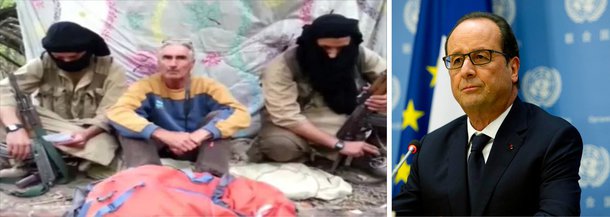 Presidente francês confirmou nesta quarta-feira a morte de Hervé Gourdel, que era mantido refém por militantes argelinos ligados ao Estado Islâmico; "Nosso compatriota foi assassinado", disse François Hollande a repórteres antes de seu discurso na ONU