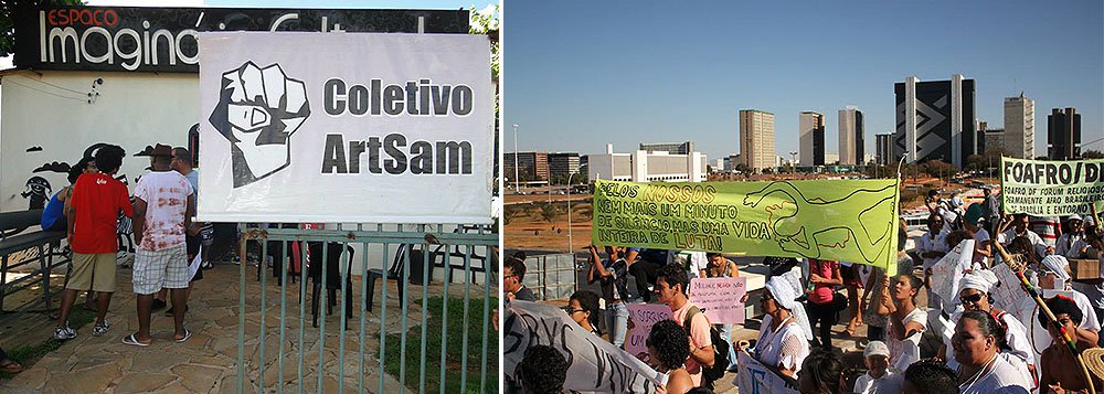 Sem equipamentos como praças, salas de cinema e bibliotecas, jovens questionam a ausência de maior participação política; esta foi a opção do Artsam (Arte Solidária, Autônoma e Militância); o grupo reúne jovens que, por meio de diversas expressões culturais, como a música e o teatro, procuram dialogar com a comunidade