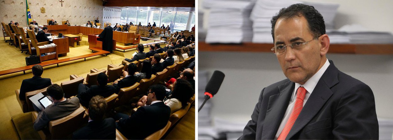 O plenário do Supremo Tribunal Federal (STF) decidiu nesta quarta (17) negar pedido do ex-deputado federal João Paulo Cunha, condenado na Ação Penal 470, para cumprir o restante da pena em regime aberto; embora tenha direito à progressão por ter cumprido um sexto da pena em regime semiaberto, a maioria dos ministros entendeu que Cunha só terá direito ao benefício após pagar R$ 536,4 mil aos cofres públicos; quantia corresponde ao valor desviado pelo ex-parlamentar