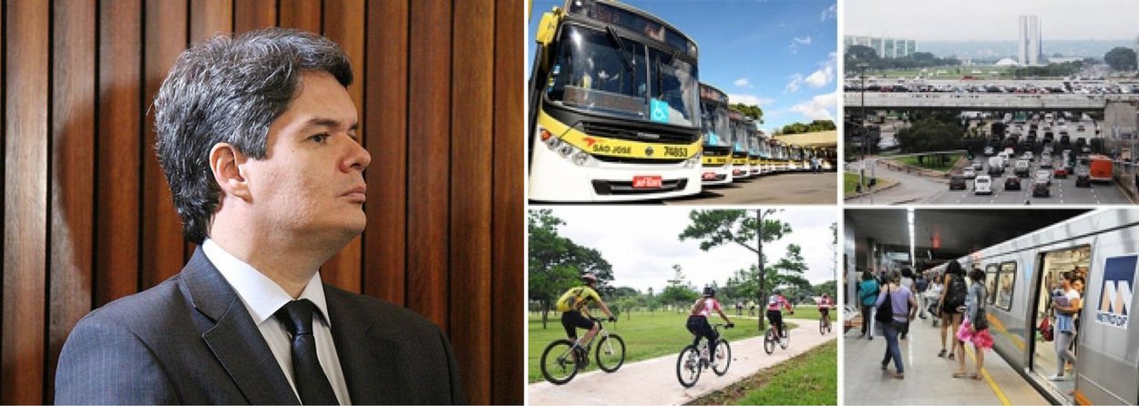 Secretário de Mobilidade, Carlos Tomé afirma que a primeira medida nos 120 iniciais de gestão "é uma reforma institucional no setor"; GDF prevê, ainda, mais eficiência operacional do sistema de mobilidade; "É preciso criar um controle central que permita o funcionamento articulado de todos os operadores", diz Tomé; segundo ele, as ações visam infraestrutura adequada nas operações de transbordo; mais eficiência operacional, que possibilite descer de um carro para entrar em outro num curto espaço de tempo; e a tarifária, relacionada ao bilhete único; corredores exclusivos e estações de metrô também estão na pauta do governo