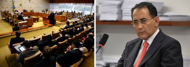 O plenário do Supremo Tribunal Federal (STF) decidiu nesta quarta (17) negar pedido do ex-deputado federal João Paulo Cunha, condenado na Ação Penal 470, para cumprir o restante da pena em regime aberto; embora tenha direito à progressão por ter cumprido um sexto da pena em regime semiaberto, a maioria dos ministros entendeu que Cunha só terá direito ao benefício após pagar R$ 536,4 mil aos cofres públicos; quantia corresponde ao valor desviado pelo ex-parlamentar