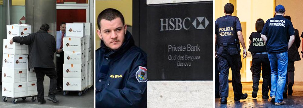 Já são esperadas conexões com a operação Lava Jato entre as descobertas do "sequestro de todos os dados bancários” da sede do HSBC, feito pela polícia da Suíça, em Genebra; 8,7 mil brasileiros têm contas externas no banco; sucessão de bilionários e famosos implicada; vigora no inquérito a tese de “lavagem de dinheiro agravada”; bancão dos bacanas pede desculpas ao governo por ter incentivado sonegação de impostos; escândalo apenas começa