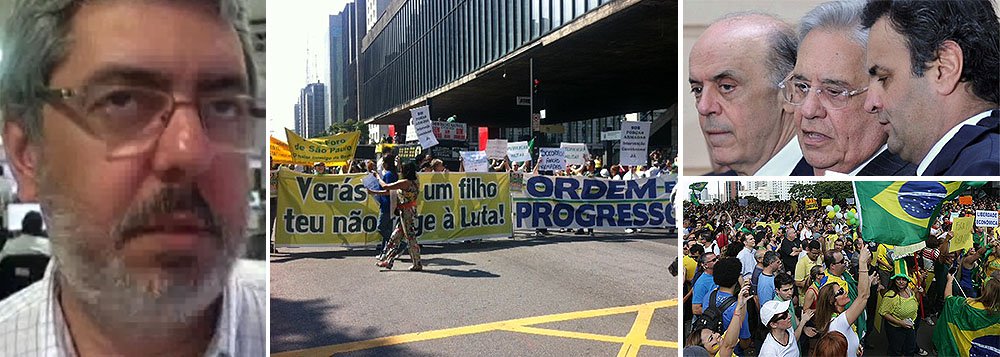 "A maioria trabalhadora, honesta, que conta os trocados para sustentar a família, não tem nenhum tipo de conivência com roubalheiras", diz o jornalista Ricardo Melo. "Mas, da mesma forma, não imagina gente como Aécio Neves, José Serra (que declarou em alto e bom som considerar cartel uma coisa normal) ou Fernando Henrique (que conquistou a reeleição na base do dinheiro vivo) no papel de guardiões da honestidade", completa