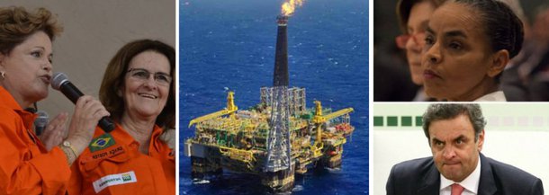 
Agência Nacional de Petróleo informa que extração em todo o País cresceu 14,9% entre julho do ano passado e julho deste ano; apenas na área do pré-sal, produção aumentou 62%; novo recorde nacional foi batido, agora em 2,267 milhões de barris/dia; presidente Dilma Rousseff criticou adversária Marina Silva por dedicar “em 242 páginas de programa, apenas uma linha ao pré-sal”; PSDB de Aécio Neves atacou Petrobras em seminário, mas empresa vai somando recursos com petróleo novo para bancar todo o seu plano de investimentos até 2017; pré-sal no centro da campanha

 