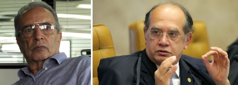 Favorável à permanência do financiamento dos candidatos e partidos por empresas, ministro do Supremo Tribunal Federal Gilmar Mendes impediu ação movida pela OAB de vigorar; ‘Gilmar Mendes desrespeita o determinado pelo art. 93 da Constituição porque não quer que se imponha a decisão do STF, como está claro em sua afirmação de que "isso é assunto para o Congresso"’, critica o colunista Janio de Freitas; ele ressalta a importância da ação no Supremo no momento em que partidos defendem posições diferentes sobre a reforma política