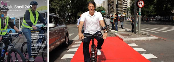 Reportagem especial do editor Marco Damiani retrata como o prefeito de São Paulo, Fernando Haddad, vem conseguindo retomar sua popularidade, ao apostar no transporte público e nas ciclofaixas. "Temos um plano aprovado pelos eleitores e não nos afastamos dele. Os resultados estão aparecendo, o retorno está melhorando. Não há segredo nisso: trabalhar para a maioria da população, em lugar de temer nichos e as torcidas organizadas do atraso", diz ele; colunista Tereza Cruvinel revela que a nova lei anticorrupção será usada para punir as empreiteiras da Operação Lava Jato; em entrevista, Wadih Damous, ex-presidente da OAB, avalia os resultados da disputa eleitoral; edição será atualizada no domingo, com os resultados das eleições e os perfis dos eleitos em primeiro turno