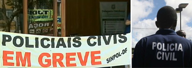 Policiais civis do Distrito Federal iniciaram uma paralisação de 48 horas na manhã desta terça-feira (21/10), com a exigência do reconhecimento da categoria como de nível superior; o Sindicato dos Policiais Civis do Distrito Federal (Sinpol-DF) informa que 70% dos quatro mil policiais do DF aderiram à greve; no momento, a PCDF está apenas com o sistema de plantão em funcionamento, para flagrantes e crimes hediondos