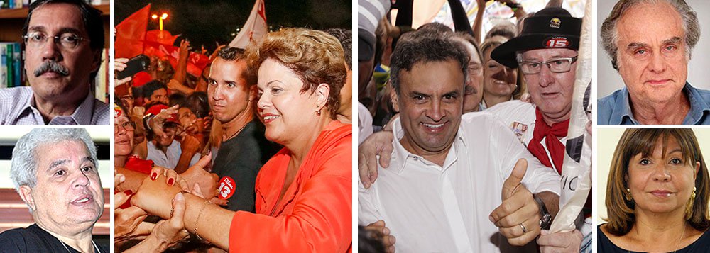 Colunistas que têm sido a tropa de choque da oposição no País demonstram certo desânimo com as mais recentes pesquisas eleitorais, que mostraram uma inversão de posições entre a presidente Dilma Rousseff e o senador Aécio Neves, a despeito do empate técnico; Ricardo Noblat admite o fracasso do discurso udenista e fala que agora todos podem roubar; Merval Pereira afirma que o Brasil segue uma trilha fascista; da mesma forma, Arnaldo Jabor prevê um bolivarianismo light, enquanto Dora Kramer diz que a força do PT se deve à "covardia" da sociedade brasileira; calma, a eleição ainda não acabou