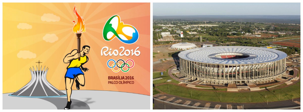 Brasília foi escolhida como cidade olímpica em apoio ao Rio de Janeiro e o Estádio Mané Garrincha, que receberá jogos de futebol masculino e feminino, é o principal espaço a ser utilizado. Além disso, na capital federal, os ingressos custam a partir de R$ 40,00 na categoria feminina e R$ 50,00 na masculina. Os valores estão entre os mais baratos de todos os esportes