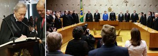 Em seu discurso de posse à presidência do STF, ministro defendeu uma atuação da Corte em harmonia com os demais poderes e destacou a necessidade de aprimoramento do Judiciário, com maior eficiência no atendimento à população; "Nós também temos um sonho: o sonho de ver um Judiciário forte, unido e prestigiado, que possa ocupar o lugar que merece no cenário social e político deste País", afirmou; Ricardo Lewandowski disse também que pretende melhorar a prestação do serviço do Judiciário à população, agilizando o julgamento de processos por meios eletrônicos e estimulando a resolução alternativa de conflitos