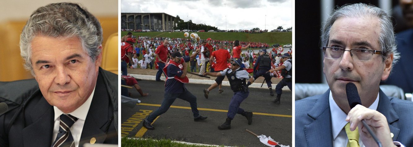 Ministro do STF autorizou a entrada de dirigentes da CUT na Câmara para assistir à votação do projeto que regulamenta a terceirização; os dirigentes da CUT alegaram, no Supremo, que foram impedidos de circular nas dependências da Casa por meio de um ato do presidente, Eduardo Cunha (PMDB-RJ); "Mostra-se simplesmente inimaginável que se criem [no Legislativo] obstáculos ao ingresso do cidadão em qualquer das Casas que o integram. Em tempos estranhos como o presente, há de ser buscado o fortalecimento desse imprescindível Poder", afirmou; entidade acusou ontem a 'polícia de Cunha' de "atuação truculenta"