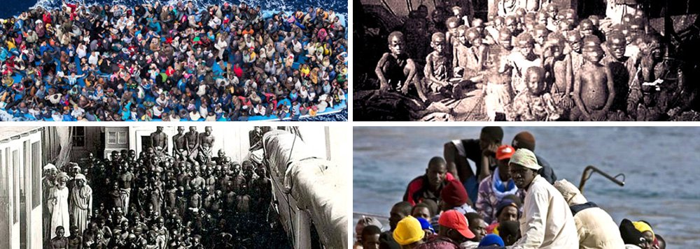 O projeto de ataque militar aos barcos superlotados de imigrantes africanos que atravessam o Mediterrâneo pela sobrevivência no Velho Mundo expressa um momento de regressão cruel da história humana; e mostra também, para o diretor do 247 em Brasília, Paulo Moreira Leite, um atraso de cinco séculos; "Aqueles barcos são sucessores diretos de milhares de embarcações, de várias etapas da tecnologia de navegação, que deixaram a África a partir do momento em que a civilização européia organizou e explorou a escravidão de um Continente inteiro", afirma