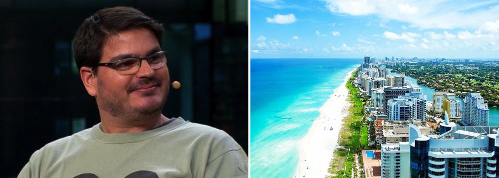 Com sua camisa do Mickey Mouse, Rodrigo Constantino fez o que Lobão desistiu de fazer: mudou-se para Miami; colunista de Veja cumpre a promessa de sair do Brasil após a vitória de Dilma Rousseff e anuncia mudança para os EUA: 'sou um legítimo nascido em 4 de julho'