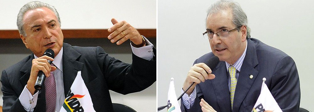 Um dia antes da reunião organizada pelo presidente do PMDB, o vice-presidente da República Michel Temer, para discutir o comando da Câmara dos Deputados, Eduardo Cunha mobiliza líderes do PTB, PR, PSC e Solidariedade para garantir vitória numérica na Casa sobre o PT; pelo pré-acordo firmado no início da primeira gestão de Dilma, o PMDB e o PT devem se revezar na presidência da Câmara, mas Cunha ignora isso sob o argumento de que não é saudável o governo petista acumular o controle do Legislativo