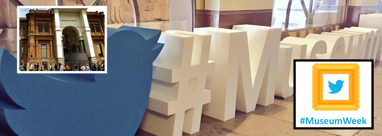 Até o próximo domingo, museus de diversas cidades brasileiras, como Rio de Janeiro (RJ), Petrópolis (RJ), São Paulo (SP), Belo Horizonte (MG) e Brodowski (SP), participam da campanha mundial #MuseumWeek para promover intercâmbio online e participação ativa dos visitantes. Os museus de Louvre, em Paris,  Metropolitan Museum of Art de Nova Iorque e o Museu da Imagem e do Som do Rio de Janeiro são algumas das instituições culturais que via Twitter farão hashtags com temas diferentes a cada dia para divulgar curiosidades e atividades sobre os museus