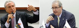 Um dia antes da reunião organizada pelo presidente do PMDB, o vice-presidente da República Michel Temer, para discutir o comando da Câmara dos Deputados, Eduardo Cunha mobiliza líderes do PTB, PR, PSC e Solidariedade para garantir vitória numérica na Casa sobre o PT; pelo pré-acordo firmado no início da primeira gestão de Dilma, o PMDB e o PT devem se revezar na presidência da Câmara, mas Cunha ignora isso sob o argumento de que não é saudável o governo petista acumular o controle do Legislativo
