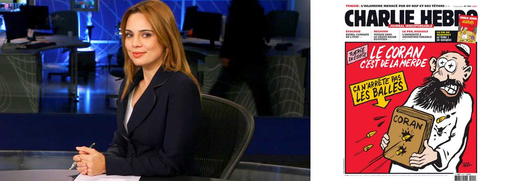 Jornalista do SBT disse que a revista da Editora Abril é um exemplo de veículo "independente" e criticou o projeto de regulação da mídia no Brasil; "No Brasil, o maior temor da imprensa livre não são os radicais islâmicos, mas os radicais da esquerda", disse Rachel Sheherazade