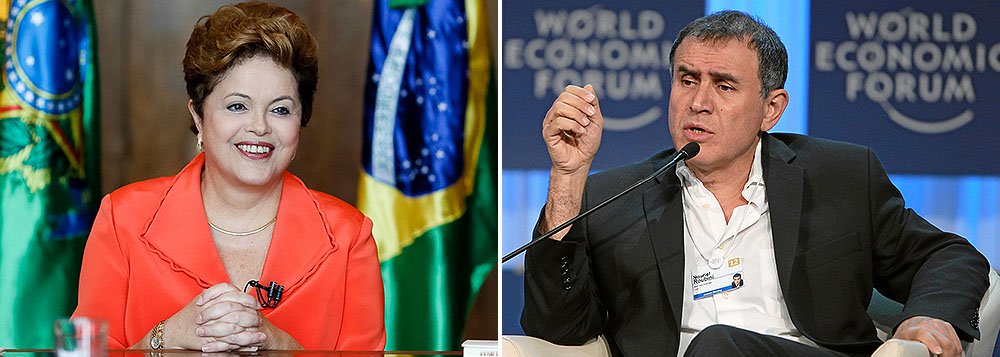 Economista Nouriel Roubini, que fez a previsão sobre a crise financeira e a bolha hipotecária de 2008 nos Estados Unidos, apoia a adoção do ajuste fiscal da presidente Dilma Rousseff e diz que, caso contrário, "o real sofrerá queda livre e o Brasil vai perder o grau de investimento"; ele também concorda com os investimentos em infraestrutura e as concessões, como forma de evitar a corrupção