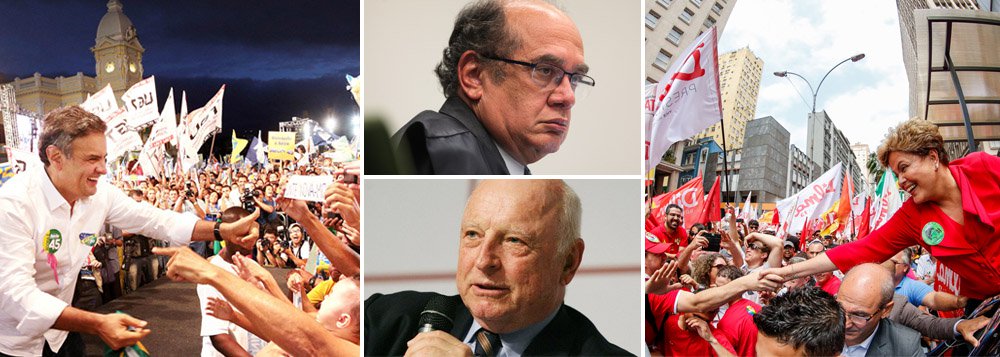 Ministro Gilmar Mendes, que cuida das contas de Dilma no TSE, pediu à Receita Federal dados complementares sobre cinco empresas por suspeita de que doaram mais do que o permitido à campanha do PT; uma pesquisa nas contas do tribunal aponta, no entanto, que algumas empresas da mesma lista doaram valores superiores a Aécio Neves; blog Tijolaço revela que a Gerdau, por exemplo, doou R$ 5 milhões tanto para Dilma quanto para Aécio, enquanto o PSB recebeu R$ 4 milhões; campanha petista pediu hoje ao TSE que analise as contas de Aécio; técnicos pedirão a rejeição dos números, como fizeram com Dilma?