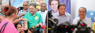 De fora da disputa pelo 2° turno ao governo do Rio, deputado Anthony Garotinho agradece eleitores e indica posição contra o governador Luiz Pezão (PMDB): “Embora a pesquisa de boca de urna que ouviu 5 mil pessoas, às 16h, me desse 10 pontos de vantagem, cheguei com 0,5 ponto atrás do senador Marcelo Crivella, que vai disputar o 2º turno contra o candidato que juntou em torno de si as máquinas estadual e da Prefeitura do Rio, mais de 80 prefeitos, e dezenas de grupos econômicos que defendem interesses escusos junto ao Estado, a começar pelas Organizações Globo”