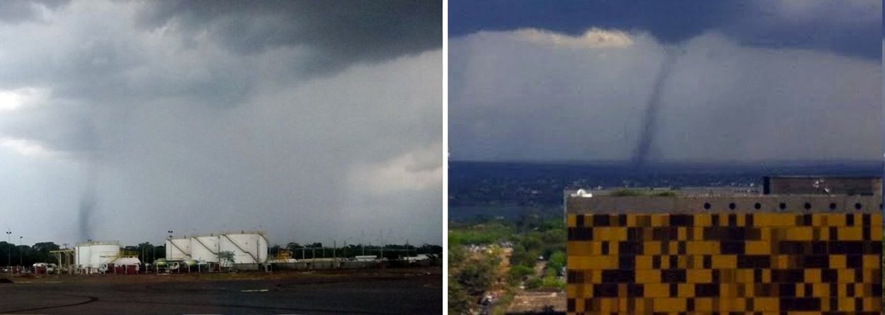 Aeroporto Internacional Juscelino Kubitschek permaneceu fechado para pousos e decolagens por cerca de uma hora e meia na tarde desta quarta-feira (1º) por conta de um tornado; segundo o Instituto Nacional de Meteorologia (Inmet), é a primeira vez que esse fenômeno é registrado e confirmado no Distrito Federal; de pequena proporção, estima-se que tenha atingido o nível 0 ou 1, em escala que vai até 5