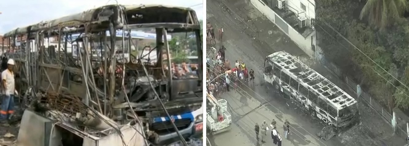 Leandro Dias, de 29 anos, estava em seu local de trabalho quando viu um ônibus perder a direção, bater em um poste e começar a pegar fogo, nesta manhã, em São Gonçalo, na Grande Rio; ele contou que tentou, sem sucesso, junto com um colega, apagar o incêndio com a ajuda de um extintor e salvar vítimas; acidente deixou oito mortos e sete feridos