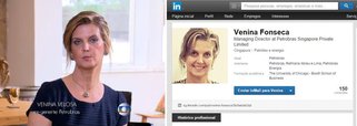"Duas vidas diferentes?", pergunta o jornalista Fernando Brito, do blog Tijolaço; ele resgata informações do perfil da ex-gerente da Petrobras na rede social corporativa Linkedin e constata que "durante ao menos sete anos era auxiliar de confiança de Paulo Roberto Costa"; ele contesta o fato de ela ter sido "afastada" da empresa em Cingapura, como afirmou, e de ter sido pressionada; "Quando PRC cai, Venina não é perseguida, mas promovida"; "Ela estava dentro dos esquemas de Paulo Roberto ou, pelo menos, aceitou-os", escreve o blogueiro