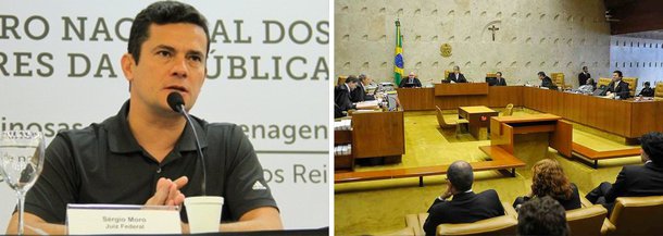 A Segunda Turma do Supremo Tribunal Federal (STF) decidiu nesta terça (16) validar a condução do juiz federal Sérgio Moro na investigação da Operação Lava Jato; seguindo voto do ministro Teori Zavascki, o colegiado entendeu que Moro, até o momento, não violou a competência do Supremo para julgar investigados com prerrogativa de foro; questão foi analisada a partir de questionamentos de investigados na operação.; eles pediram que as ações oriundas da operação fossem enviadas ao Supremo, devido à presença de parlamentares nas investigações
 