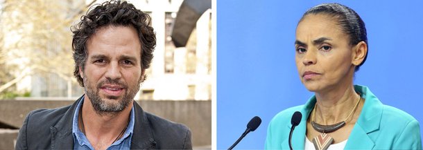 Um dia depois de gravar um vídeo de apoio à candidatura à Presidência de Marina Silva, do PSB, o ator norte-americano Mark Ruffalo, que interpretou Hulk na série de filmes "Vingadores", retirou seu apoio a Marina, após "tomar conhecimento" de que a evangélica da Assembleia de Deus é contra o casamento gay e os direitos reprodutivos da mulher; "Não posso, em sã consciência, apoiar um candidato que tem uma abordagem dura em relação a questões como o casamento entre homossexuais e os direitos reprodutivos, mesmo que o candidato esteja disposto a fazer a coisa certa sobre as questões ambientais", escreveu o ator