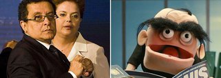 Inspirado em figuras ranzinzas do cinema e da TV, como o Gru, do "Malvado Favorito", e "Seu Saraiva", do programa de TV "Zorra Total", personagem rabugento criado pelo marqueteiro João Santana ironiza ataques de adversários da presidente, com o mote: "Chega de pessimismo. Pense positivo, pense Dilma"