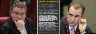 Além de tentar golpear a democracia, com sua denúncia sem provas deste fim de semana, Veja cometeu um novo crime neste domingo, ao descumprir a ordem judicial do ministro Admar Gonzaga, do Tribunal Superior Eleitoral, que determinou a publicação de um direito de resposta em favor da coligação da presidente Dilma; neste domingo, o procurador-geral eleitoral, Eugênio Aragão, solicitou ao TSE, neste domingo, que aplique multa de R$ 500 mil, por hora, enquanto a revista não cumprir o direito de resposta; “A revista traduz inequívoco descumprimento de decisão judicial, temperada de ingrediente de escárnio e menosprezo à autoridade da decisão emanada deste TSE", disse Aragão; agora, às 16h30, Veja se submeteu à lei; tarde demais?