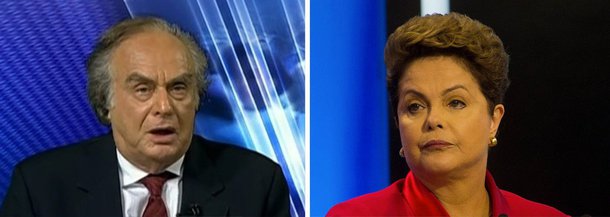 Colunista Arnaldo Jabor prevê o fim dos tempos caso a presidente Dilma Rousseff consiga se reeleger; ele fala em controle da mídia, fim das agências reguladoras, continuidade do "inútil" Mercosul e de um estado "infestado por petistas"; "O programa do PT é um plano de guerra. Essa gente não larga o osso. Eles odeiam a democracia e se consideram os "sujeitos", os agentes heroicos da História. Nós somos, como eles falam, a "massa atrasada". É isso aí. Tenho vontade de registrar este texto em cartório, para depois mostrar aos eleitores da Dilma. Se ela for eleita", avisa o malucão