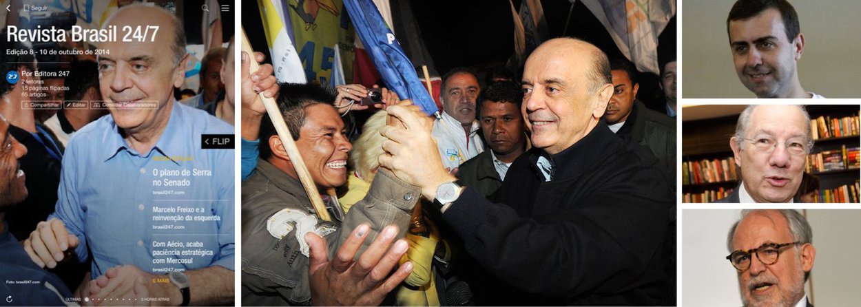 Reportagem de capa, do diretor de redação Marco Damiani, aborda os planos de José Serra, na sua volta ao Senado; fortalecido por 11,1 milhões de votos, ele promete a Nota Fiscal Brasileira e também atuar em defesa "de uma uma nova lei eleitoral"; em entrevista a Artur Voltolini, editor do Favela 247, o deputado Marcelo Freixo, do Psol, fala do seu apoio à presidente Dilma Rousseff; ao diretor Paulo Moreira Leite, Aloizio Mercadante critica a política econômica de Armínio Fraga; em entrevista a Guido Nejamkis, editor do 247 em espanhol, o embaixador Rubens Barbosa fala do Mercosul num eventual governo Aécio, enquanto Marco Aurélio Garcia defende a aproximação com países sul-americanos