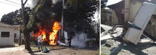 Um avião particular caiu sobre uma casa no centro de Curitiba, nas proximidades do Aeroporto do Bacacheri; o monomotor saiu do aeroporto em direção ao Aeroporto 14 Bis, em Londrina, interior do Paraná, e caiu um minuto depois; o piloto e o copiloto morreram no local do acidente; as informações são do Corpo de Bombeiros e do Aeroporto do Bacacheri