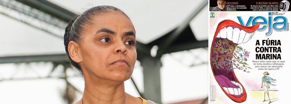 Não fez bem à candidatura de Marina Silva (PSB) a estratégia de vitimização, usada por sua campanha e potencializada pela grande imprensa, com capa na revista Veja e choro presenciado por jornalista da Folha de S. Paulo; a vitimização, contra os ataques dos adversários na disputa pela Presidência, voltou-se contra a própria candidata; quem diz isso é o diretor do Ibope Hélio Gastaldi, responsável pela unidade de Opinião, Política e Comunicação do instituto; “Agora ela terá de correr atrás do prejuízo, já que perdeu a chance de mostrar firmeza. Ao se fazer de vítima e mostrar ingenuidade aos ataques das outras campanhas, ela perde a credibilidade”, diz