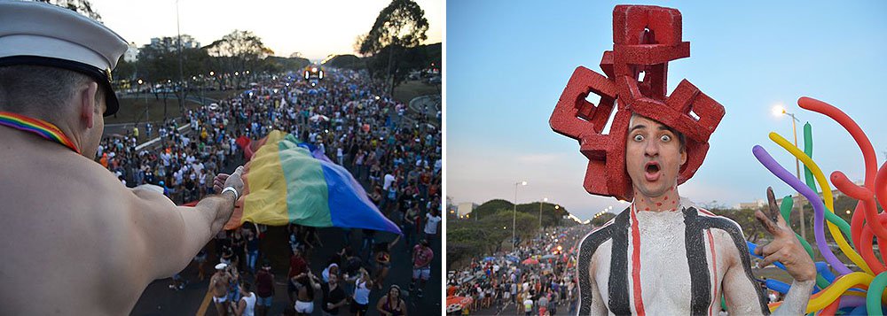 "A sociedade tem assistido a gente viver uma série de ataques aos direitos da comunidade LGBT especialmente por parte do fundamentalismo, que tem crescido e se organizado cada vez mais no Parlamento, nos espaços de poder. A gente está convocando a comunidade LGBT para votar consciente, para não anular o voto, para olhar bem quem são os candidatos, para ver quem tem compromisso", disse Michel Platini, coordenador da 17ª Parada do Orgulho LGBTS de Brasília; recentemente, a causa gay rompeu com a candidata Marina Silva, que mudou seu programa de governo por pressão dos evangélicos 