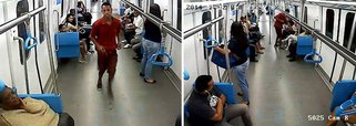 Pela segunda vez em menos de duas semanas, passageiros de trens do Metrô do Rio foram vítimas de arrastão; no mais recente deles quatro homens; um deles armado de pistola, renderam pelo menos sete passageiros que se encontravam em uma das composições, entre as estações da Glória e do Catete, na zona sul da cidade; os assaltantes levaram aparelhos celulares, bolsas e carteiras
