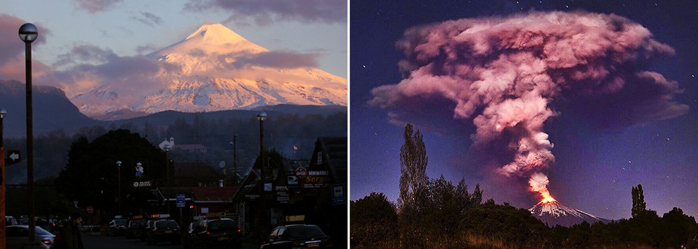 Erupções vulcânicas começaram na madrugada desta terça-feira, 3, após 15 anos de inatividade do Vulcão Villarica; governo chileno informou que retirou 3.385 pessoas das zonas de Villarrica, Pucón e Curarrehue;  Villarrica, um dos quatro mais ativos da América do Sul, iniciou uma fase de maior atividade por volta das 3h da madrugada (horário local) com uma potente explosão de cinzas e gases na atmosfera, junto com o lançamento de lava, em uma das regiões mais turísticas do país por suas belezas naturais