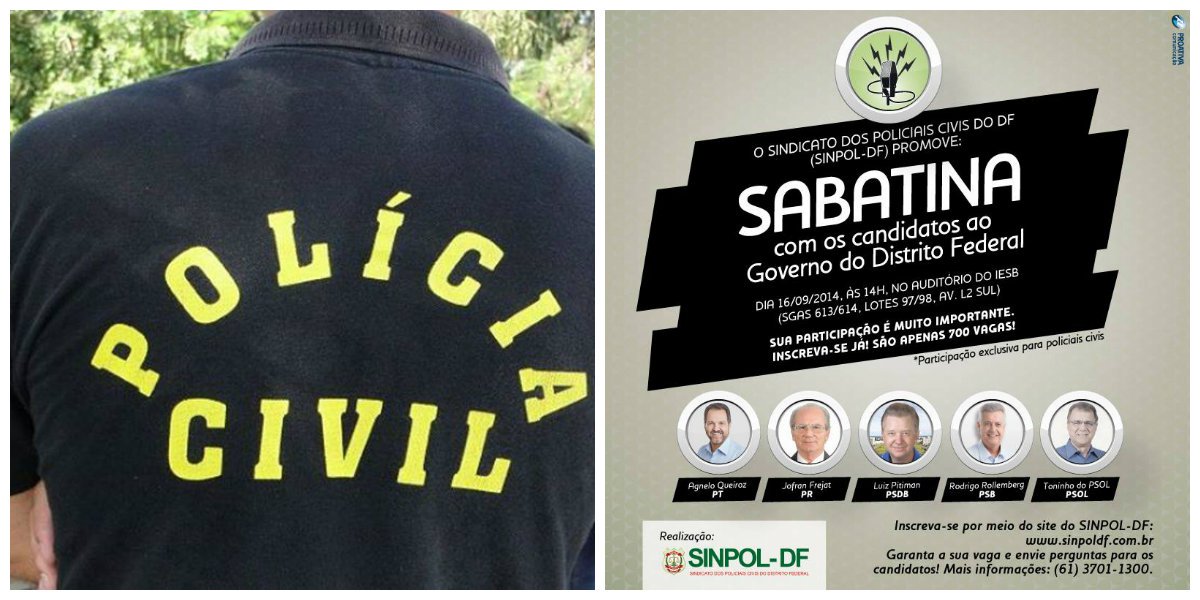 Os candidatos ao governo do Distrito Federal falaram sobre segurança pública e melhores condições de trabalho na tarde de ontem (16) durante sabatina promovida pelo Sindicato dos Policiais Civis do DF. Convocação de concursados aprovados e ampliação dos quadros foram os pontos mais questionados