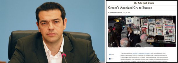 "Aviso aos navegantes: quem aposta no tom arrogante de Angela Merkel e do recentemente ressuscitado François Hollande para imaginar o futuro da Grécia após a vitória do Syriza precisa saber que o New York Times, mais influente jornal do planeta, caminha em outra direção", diz Paulo Moreira Leite, diretor do 247 em Brasília; leia a íntegra