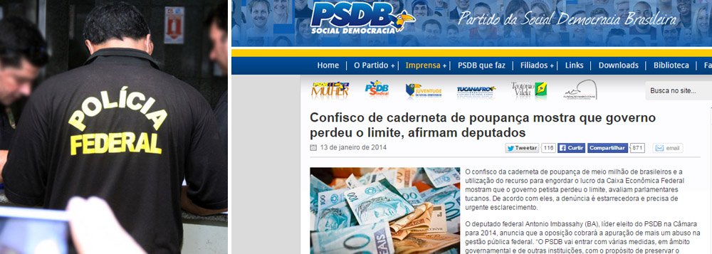 Na época, o deputado Antônio Imbassahy repercutiu o boato e chegou a cobrar apuração de “mais um abuso na gestão pública federal”; a especulação foi logo negada em nota da Caixa; na última semana, o ministro da Justiça, José Eduardo Cardozo, informou que determinou à Polícia Federal "a imediata e rigorosa apuração da origem dos recentes boatos que circulam nas redes sociais relacionados à caderneta de poupança"