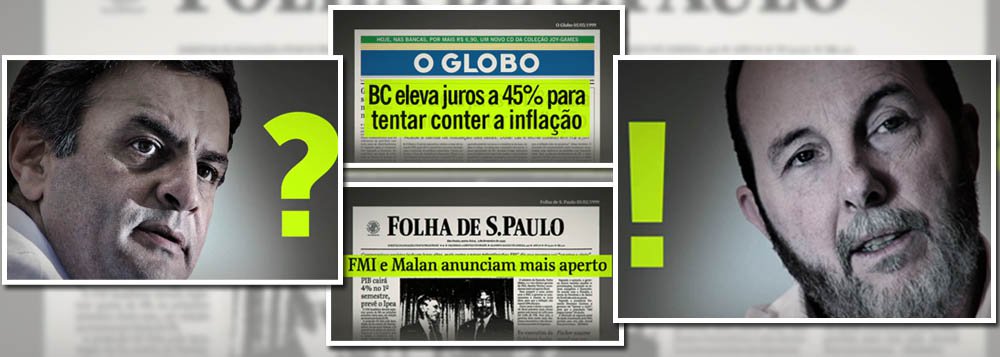 PT estreia nova bateria de propaganda política; fogo cerrado sobre escolha de Armínio Fraga como ministro da Fazenda, adiantada por Aécio Neves; "com ele no Banco Central, os juros foram a 45%, a inflação passou de 12% e o Brasil foi duas vezes de joelhos ao FMI", diz o locutor; "esse economista já causou muito prejuízo ao bolso e a vida dos brasileiros", crava; campanha da presidente Dilma Rousseff aprofunda linha de confronto