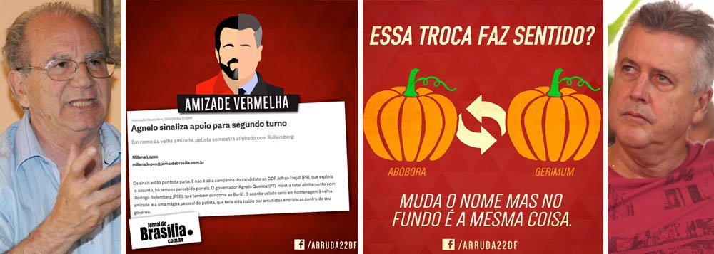 Em segundo lugar com 35% das intenções de voto, conforme a última pesquisa Datafolha, Jofran Frejat (PR) parte para a tática da desconstrução de seu adversário Rodrigo Rollemberg (PSB), líder na disputa com 46%; de um lado, Frejat evoca a suposta inexperiência de Rollemberg, do outro, associa a imagem do senador à do governador Agnelo Queiroz (PT), derrotado nas urnas no primeiro turno e detentor dos maiores índices de rejeição entre os candidatos ao Palácio do Buriti ao longo de todo o período eleitoral