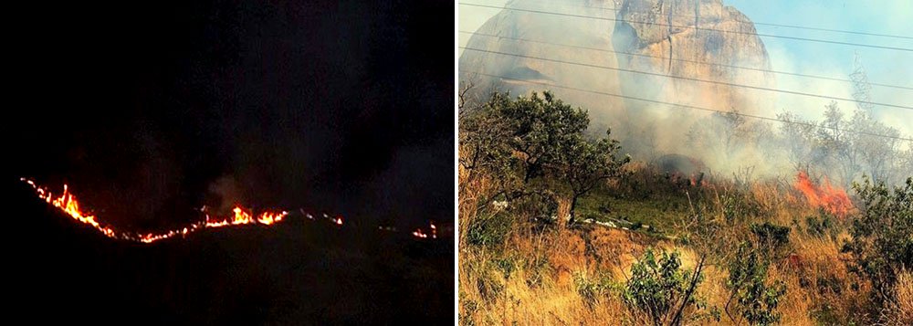 Um incêndio atingiu o Parque Estadual da Pedra Branca, na zona oeste da cidade do Rio de Janeiro; segundo a assessoria de imprensa do Instituto Estadual do Ambiente (Inea), o fogo começou entre o final da tarde e o início no setor próximo ao Bairro de Bangu, mas já foi contido pelo Corpo de Bombeiros; os bombeiros e guardas-parque estão fazendo um trabalho de rescaldo, para evitar que o fogo se alastre novamente