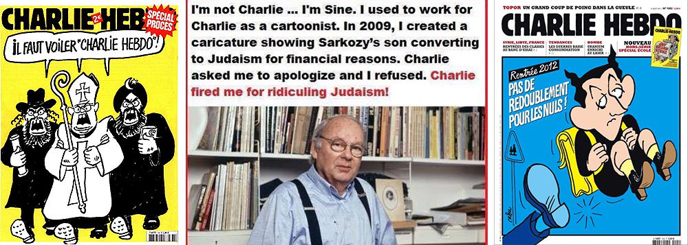 Maurice Sinet teve de deixar o semanário satírico francês em 2009 após ironizar rumores que o filho do ex-presidente francês, Nicolas Sarkozy, planejava se converter ao judaísmo: "Este pequeno rapaz vai ter sucesso na vida", publicou em sua coluna; então editor da revista, Philippe Val pediu para que ele se retratasse, mas Sinet foi categórico: "prefiro ser castrado"