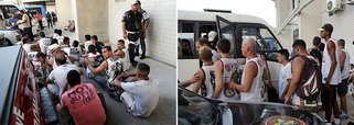 A Polícia Militar do Rio de Janeiro (PM-RJ) deteve 127 torcedores antes e durante o clássico entre Vasco e Fluminense, no Engenhão; na primeira briga foram presos 87 torcedores de Vasco e Fluminense; na segunda, 40 vascaínos foram detidos; apesar da confusão, ninguém precisou ser levado para atendimento médico em hospital