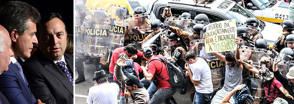 Após repercussão negativa pelo massacre dos professores, governador do Paraná, Beto Richa (PSDB), se prepara para exonerar o secretário de Educação, Fernando Xavier Ferreira, e o comandante da Polícia Militar no estado, coronel César Kogut; decisão preserva o cargo do secretário de Segurança do Estado, Fernando Francischini, que ontem mudou sua postura e condenou a violência da PM